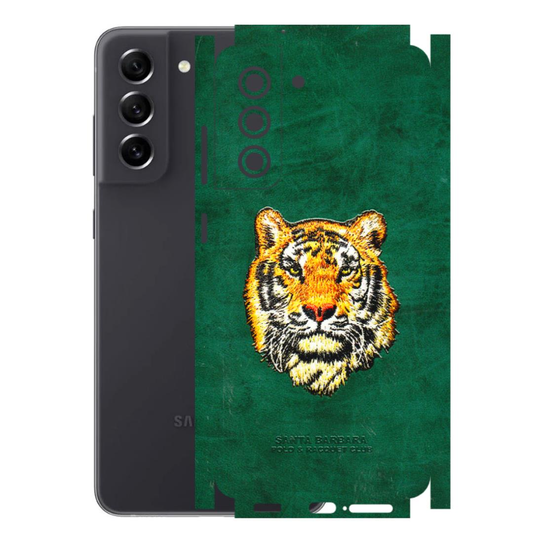 Samsung A/S Series Phone Skins (All Models) - Leather Feel Tiger - 3D Embossed Finish (L-111) Samsung Galaxy S21 FE 5G