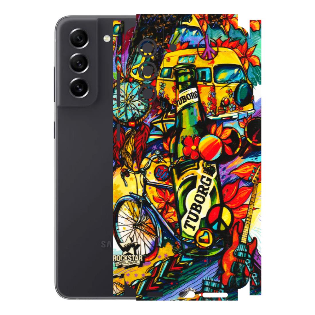 Samsung A/S Series Phone Skins (All Models) - Cool Beer Bottle - 3D Embossed Finish (L-193) Samsung Galaxy S21 FE 5G