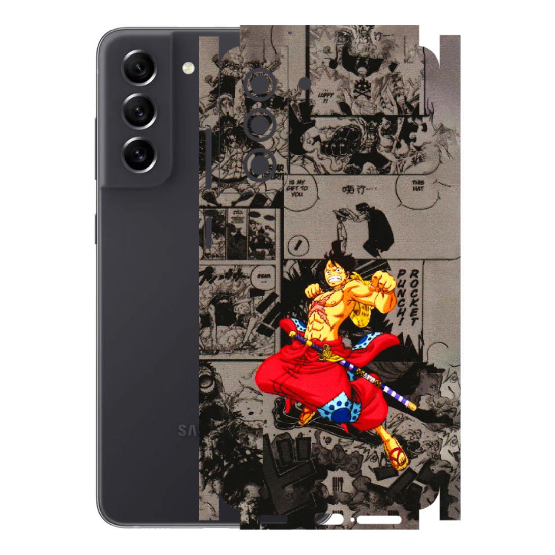 Samsung A/S Series Phone Skins (All Models) - One Piece Rocket Punch Manga - 3D Embossed Finish (L-25) Samsung Galaxy S21 FE 5G