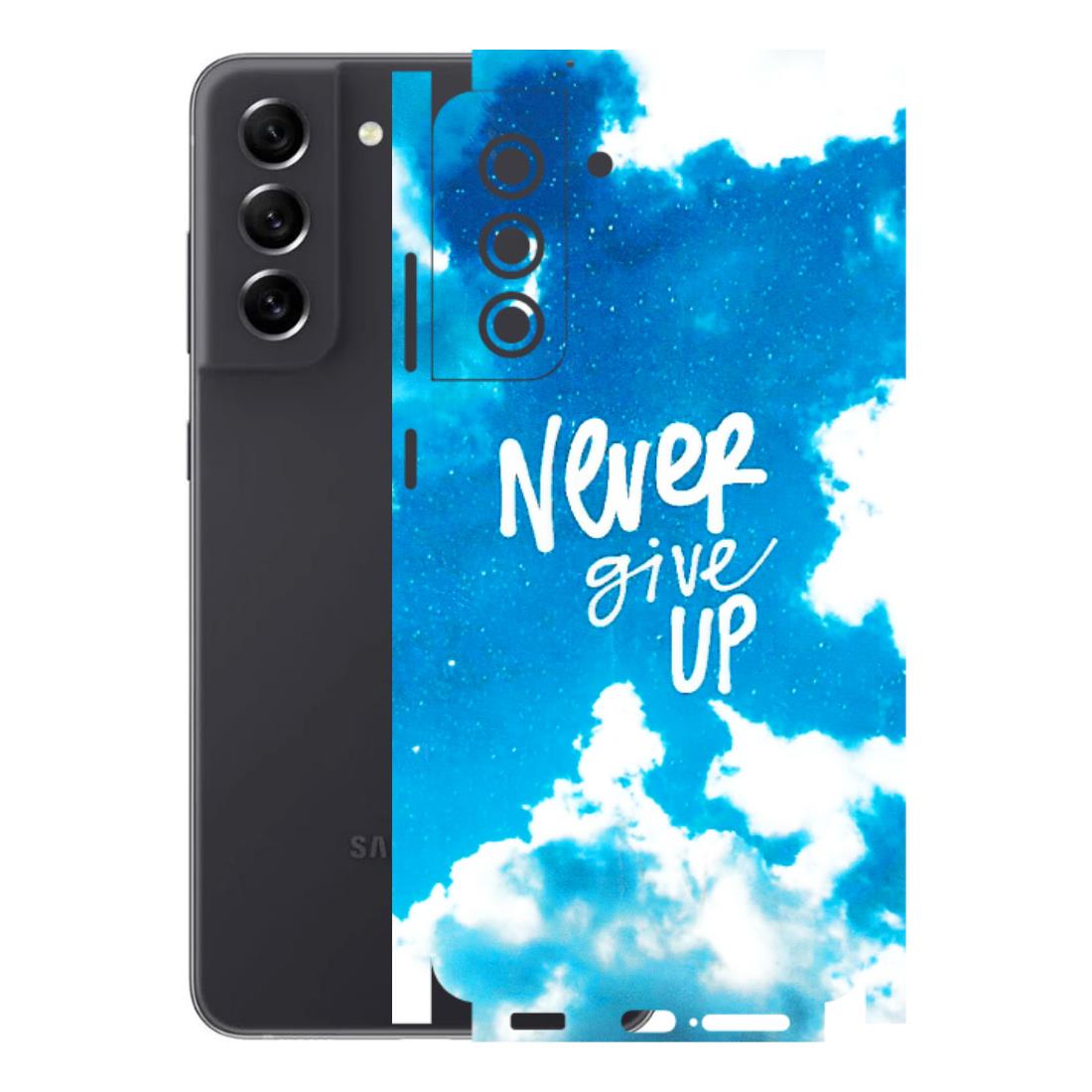 Samsung A/S Series Phone Skins (All Models) - Never Give Up - 3D Embossed Finish (L-279) Samsung Galaxy S21 FE 5G