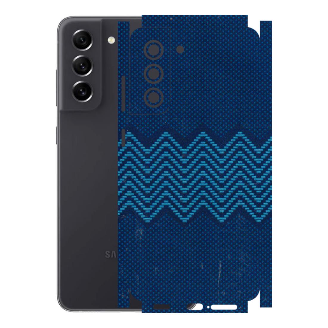 Samsung A/S Series Phone Skins (All Models) - Blue Sober Waves - 3D Embossed Finish (L-306) Samsung Galaxy S21 FE 5G