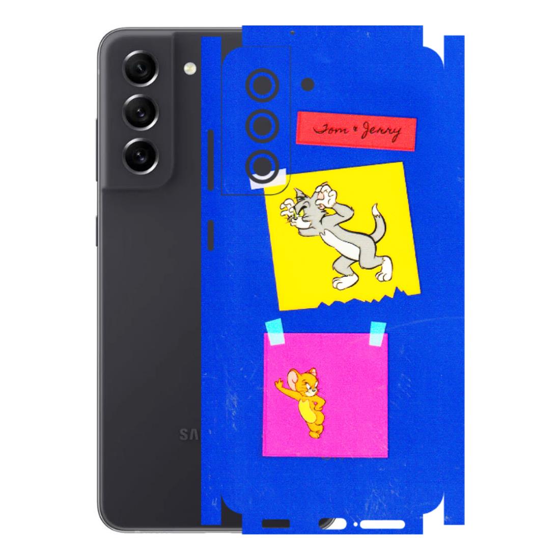 Samsung A/S Series Phone Skins (All Models) - Tom N Jerry Sticky Notes - 3D Embossed Finish (L-88) Samsung Galaxy S21 FE 5G