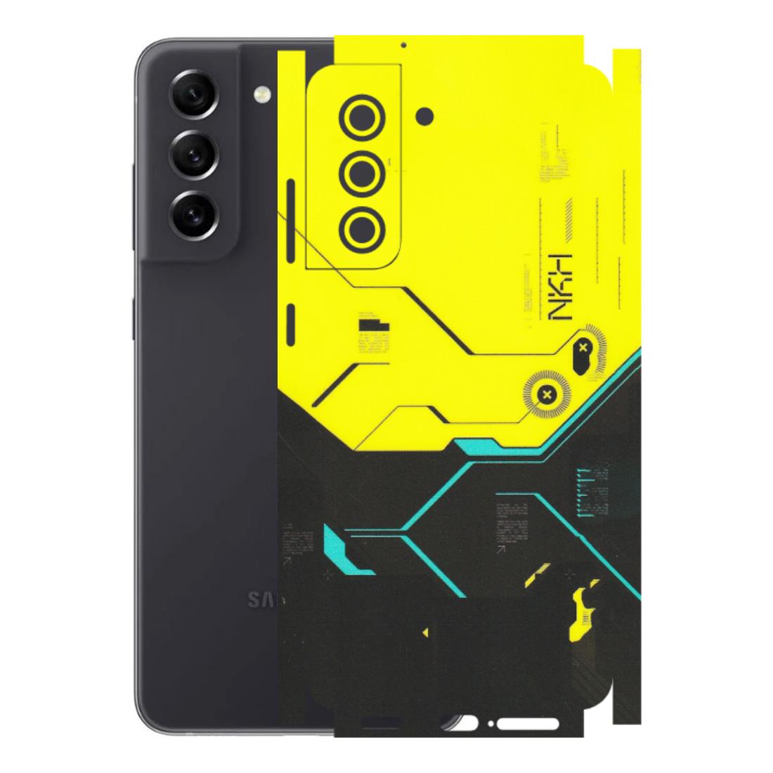 Samsung A/S Series Phone Skins (All Models) - Black Yellow Technica - Matte Finish (M-53) Samsung Galaxy S21 FE 5G