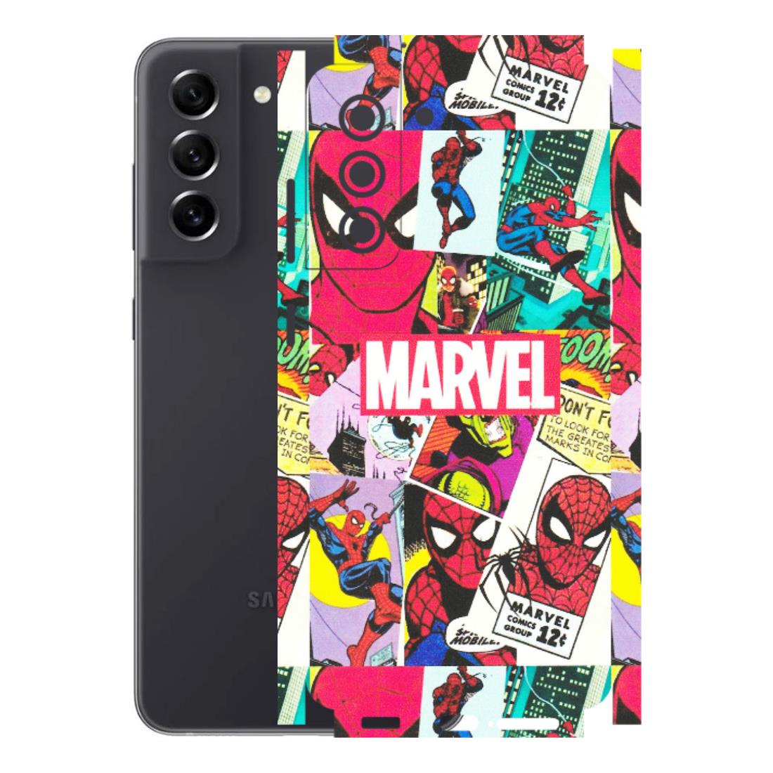 Samsung A/S Series Phone Skins (All Models) - Marvel Comic Spiderman Grafitti - Matte Finish (M-72) Samsung Galaxy S21 FE 5G