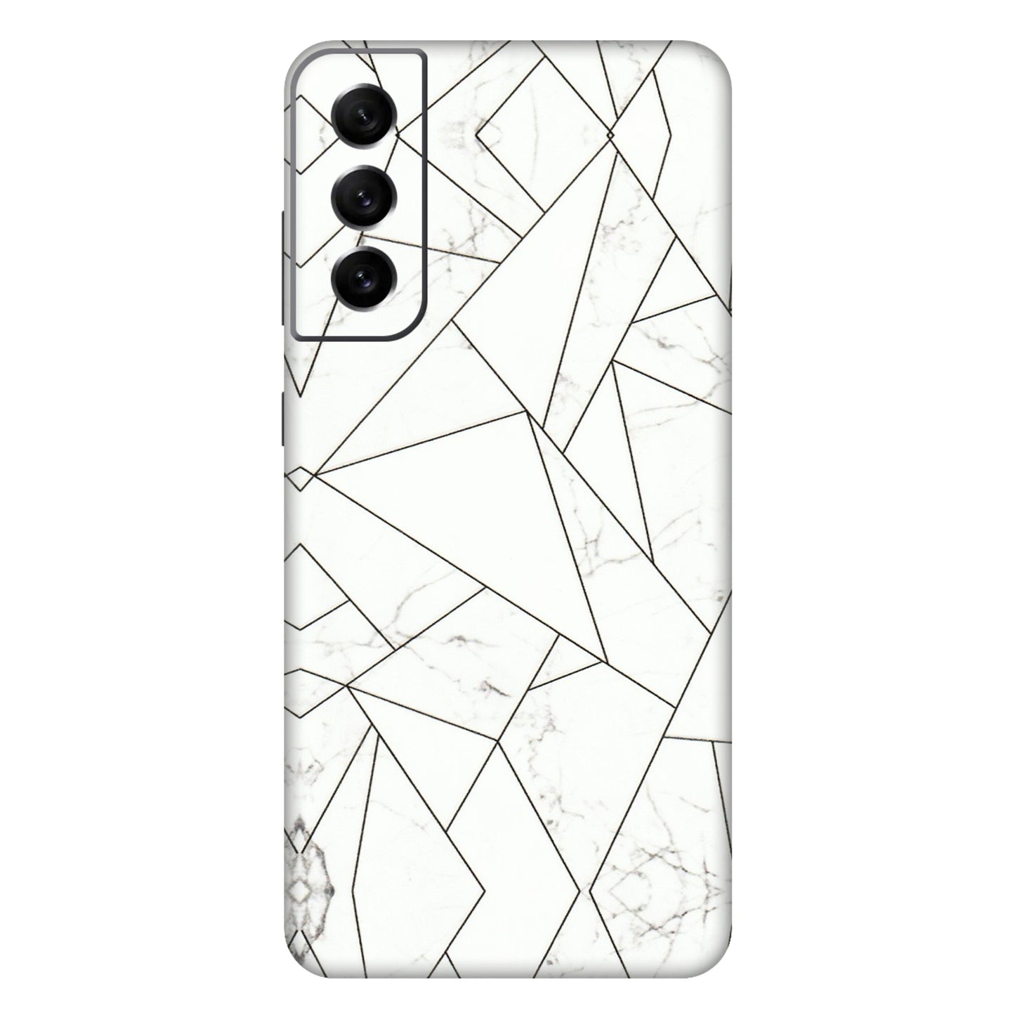 Samsung A/S Series Phone Skins (All Models) - Luxury White Marble Effect - 3D Embossed Finish (L-168) Samsung Galaxy S21 FE 5G