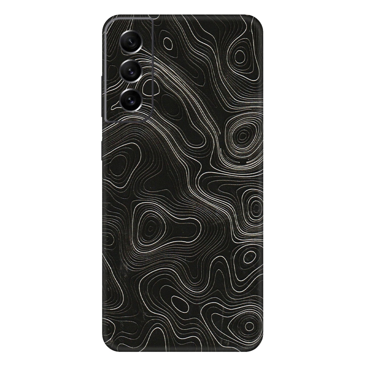 Samsung A/S Series Phone Skins (All Models) - Black Swirl - 3D Embossed Finish (L-196) Samsung Galaxy S21 FE 5G