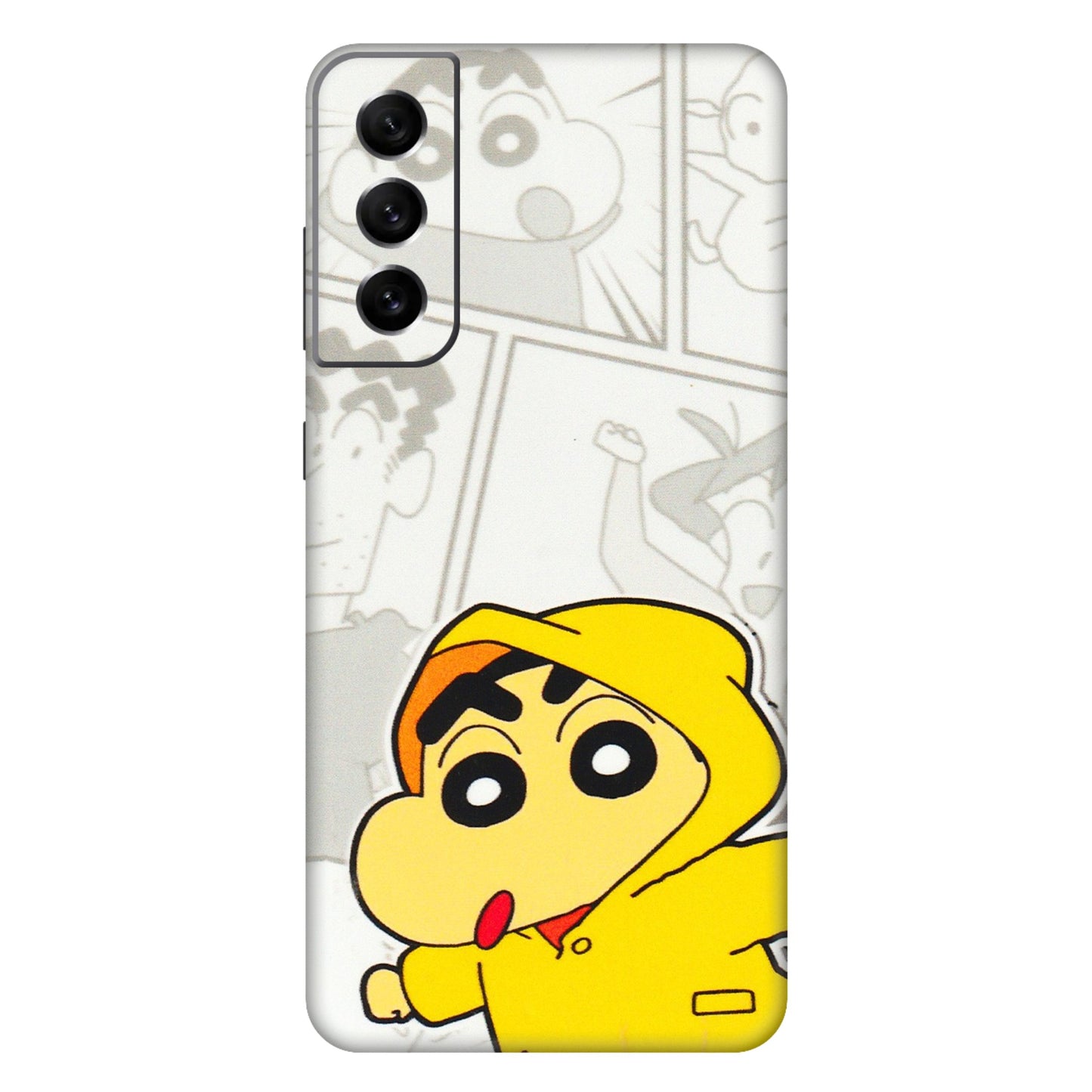Samsung A/S Series Phone Skins (All Models) - Yellow Shinchan Comic - 3D Embossed Finish (L-246) Samsung Galaxy S21 FE 5G
