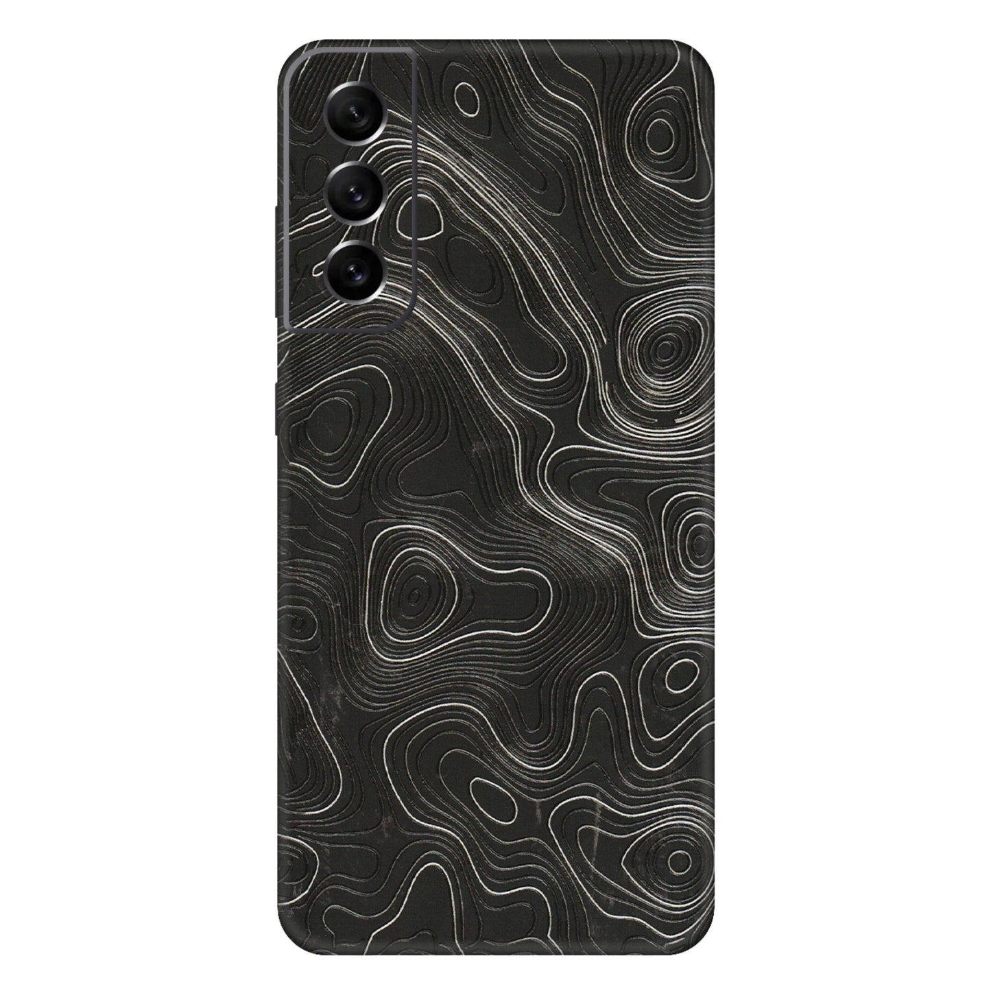Samsung A/S Series Phone Skins (All Models) - Abstract White Line Map - 3D Embossed Finish (L-269) Samsung Galaxy S21 FE 5G
