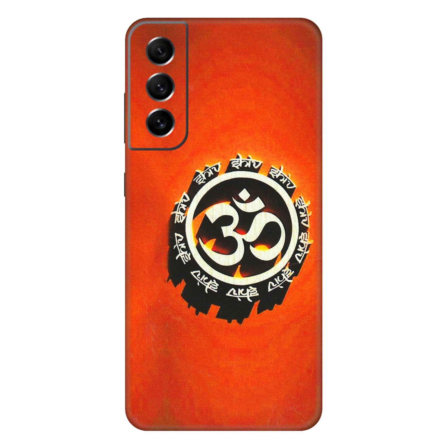 Samsung A/S Series Phone Skins (All Models) - Aum Shiv Orange - 3D Embossed Finish (L-32) Samsung Galaxy S21 FE 5G