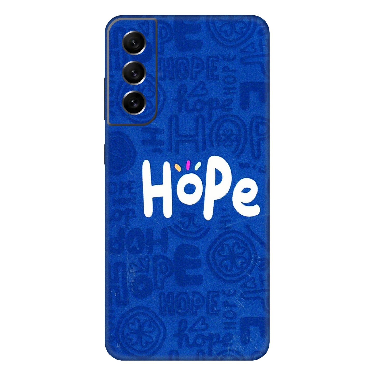 Samsung A/S Series Phone Skins (All Models) - Hope Doodles Blue - 3D Embossed Finish (L-43) Samsung Galaxy S21 FE 5G