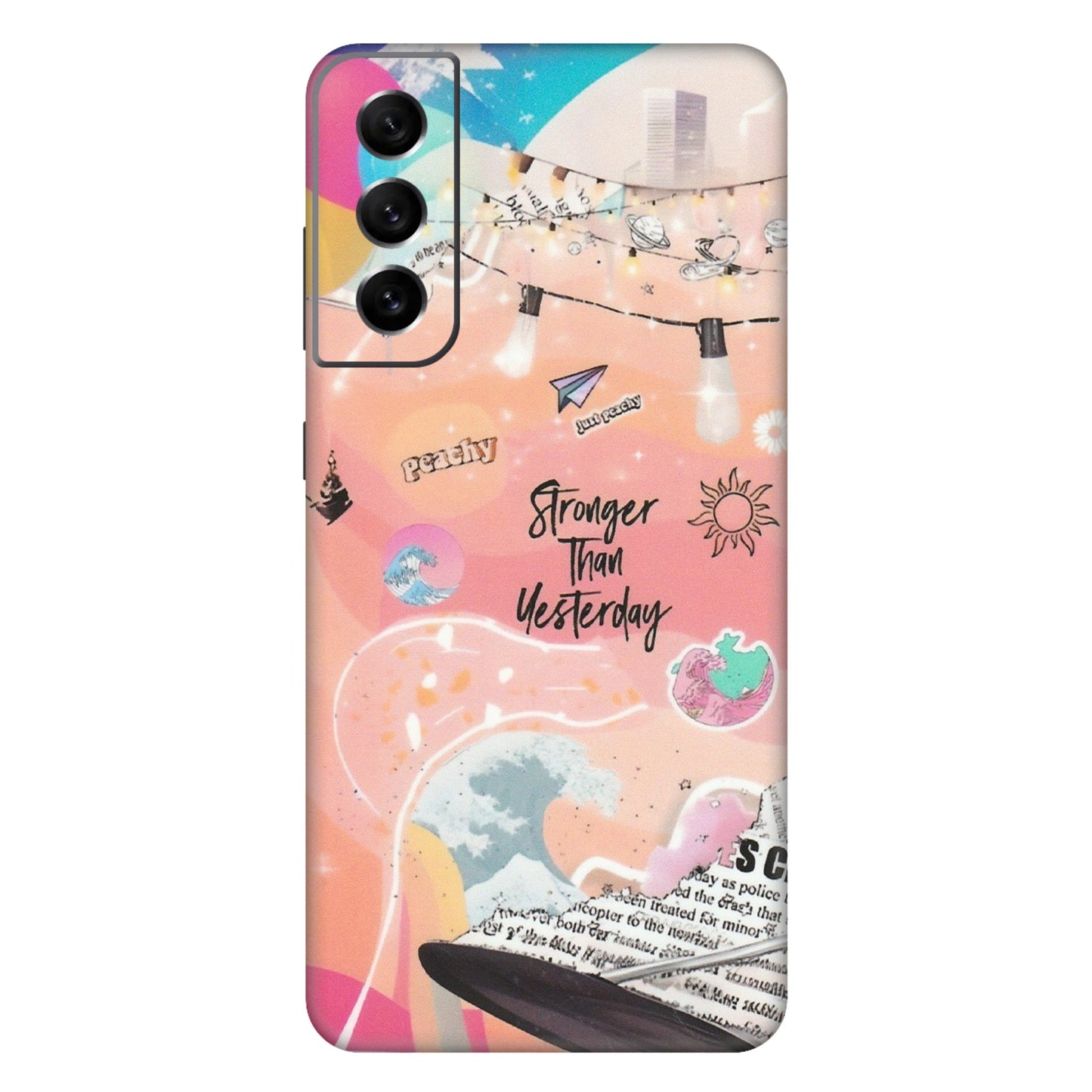 Samsung A/S Series Phone Skins (All Models) - Stronger Then Yesterday - Matte Finish (M-128) Samsung Galaxy S21 FE 5G