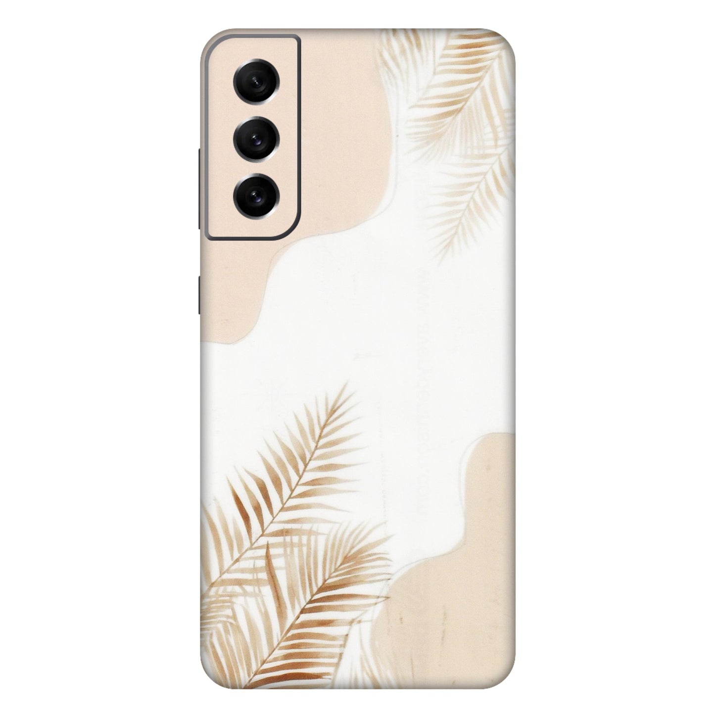 Samsung A/S Series Phone Skins (All Models) - Gold Petals Abstract - Transparent Finish (T-08) Samsung Galaxy S21 FE 5G