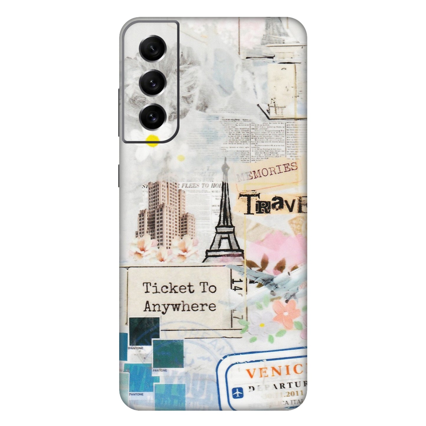 Samsung A/S Series Phone Skins (All Models) - Travel Memories - Transparent Finish (T-09) Samsung Galaxy S21 FE 5G
