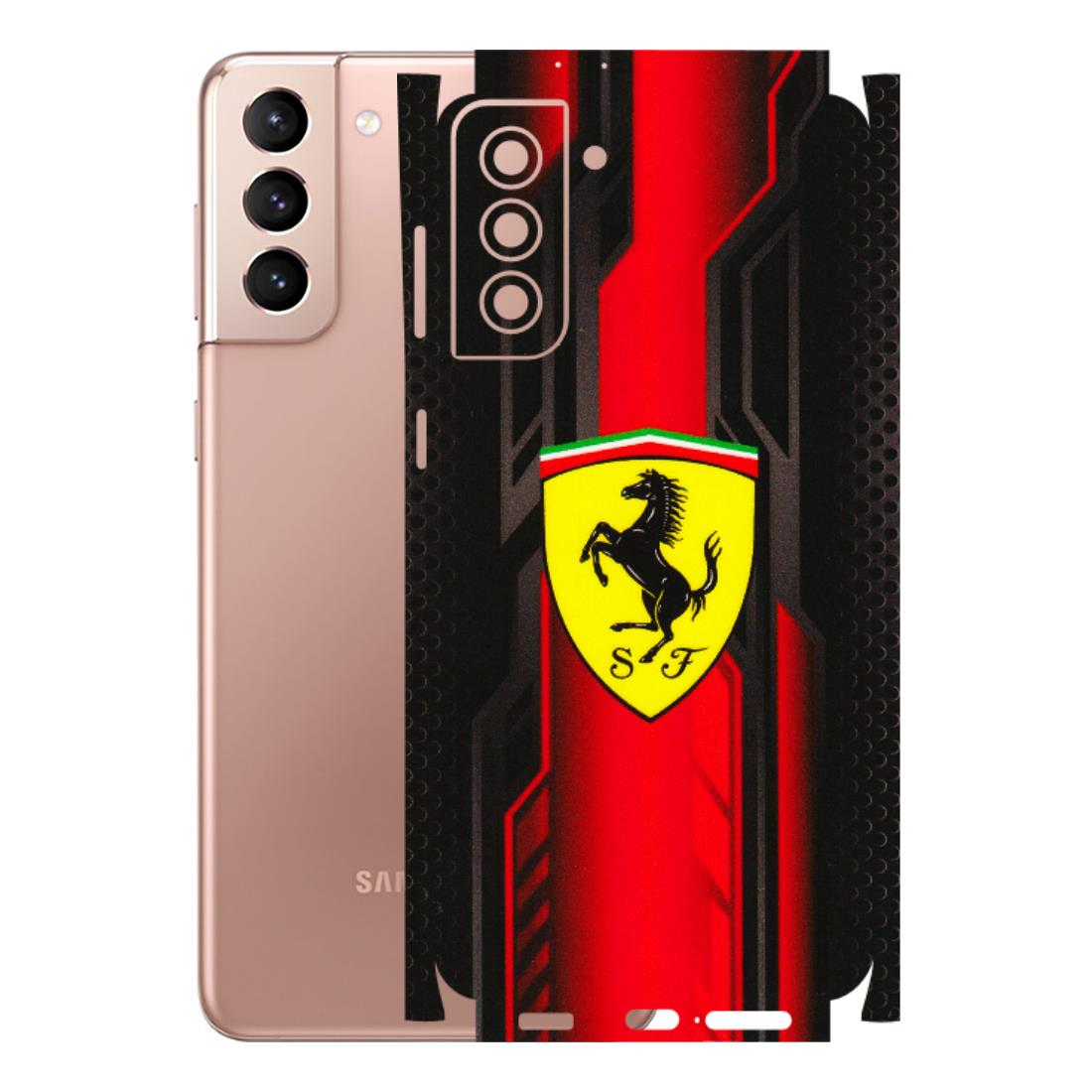Samsung A/S Series Phone Skins (All Models) - Black Ferrari Logo - 3D Embossed Finish (L-253) Samsung Galaxy S21 Plus 5G
