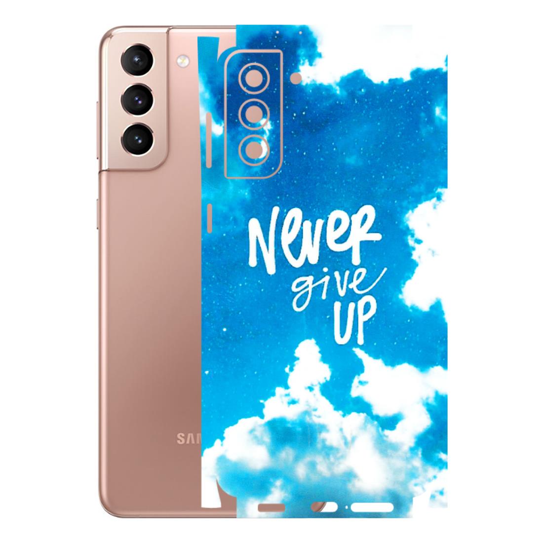 Samsung A/S Series Phone Skins (All Models) - Never Give Up - 3D Embossed Finish (L-279) Samsung Galaxy S21 Plus 5G