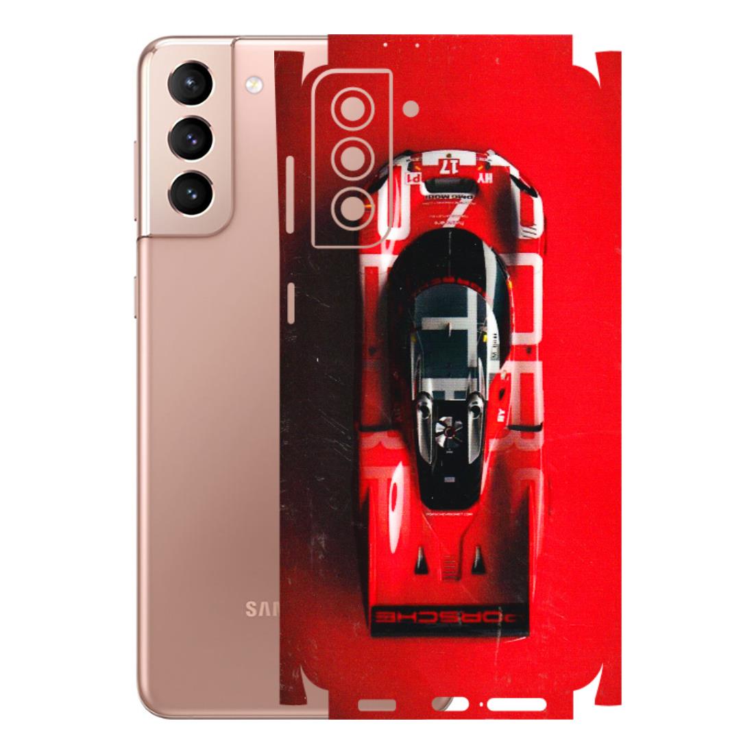 Samsung A/S Series Phone Skins (All Models) - Red Porsche Car Logo - 3D Embossed Finish (L-315) Samsung Galaxy S21 Plus 5G