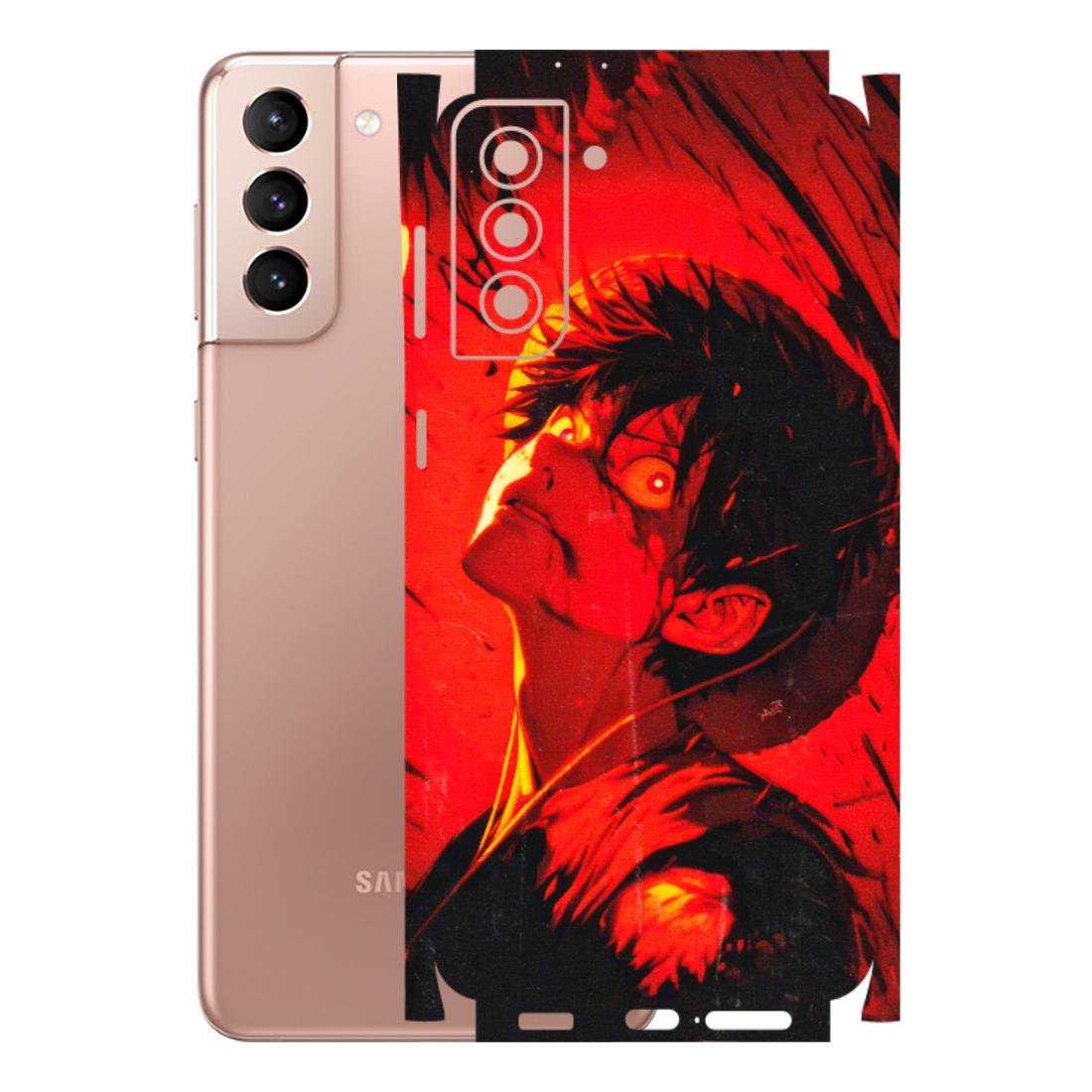 Samsung A/S Series Phone Skins (All Models) - D.Luffy Power Up One Piece Anime - 3D Embossed Finish (L-326) Samsung Galaxy S21 Plus 5G