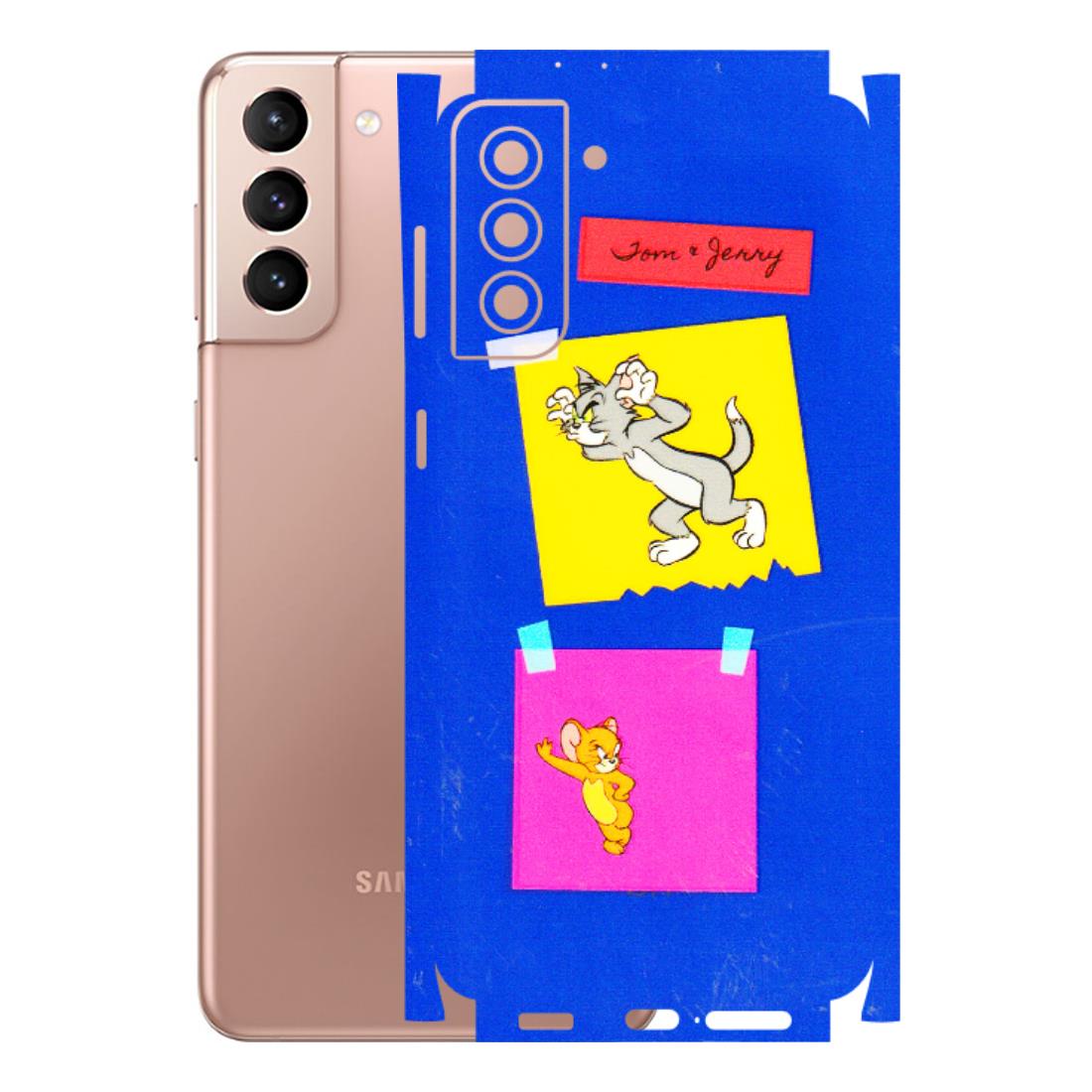Samsung A/S Series Phone Skins (All Models) - Tom N Jerry Sticky Notes - 3D Embossed Finish (L-88) Samsung Galaxy S21 Plus 5G