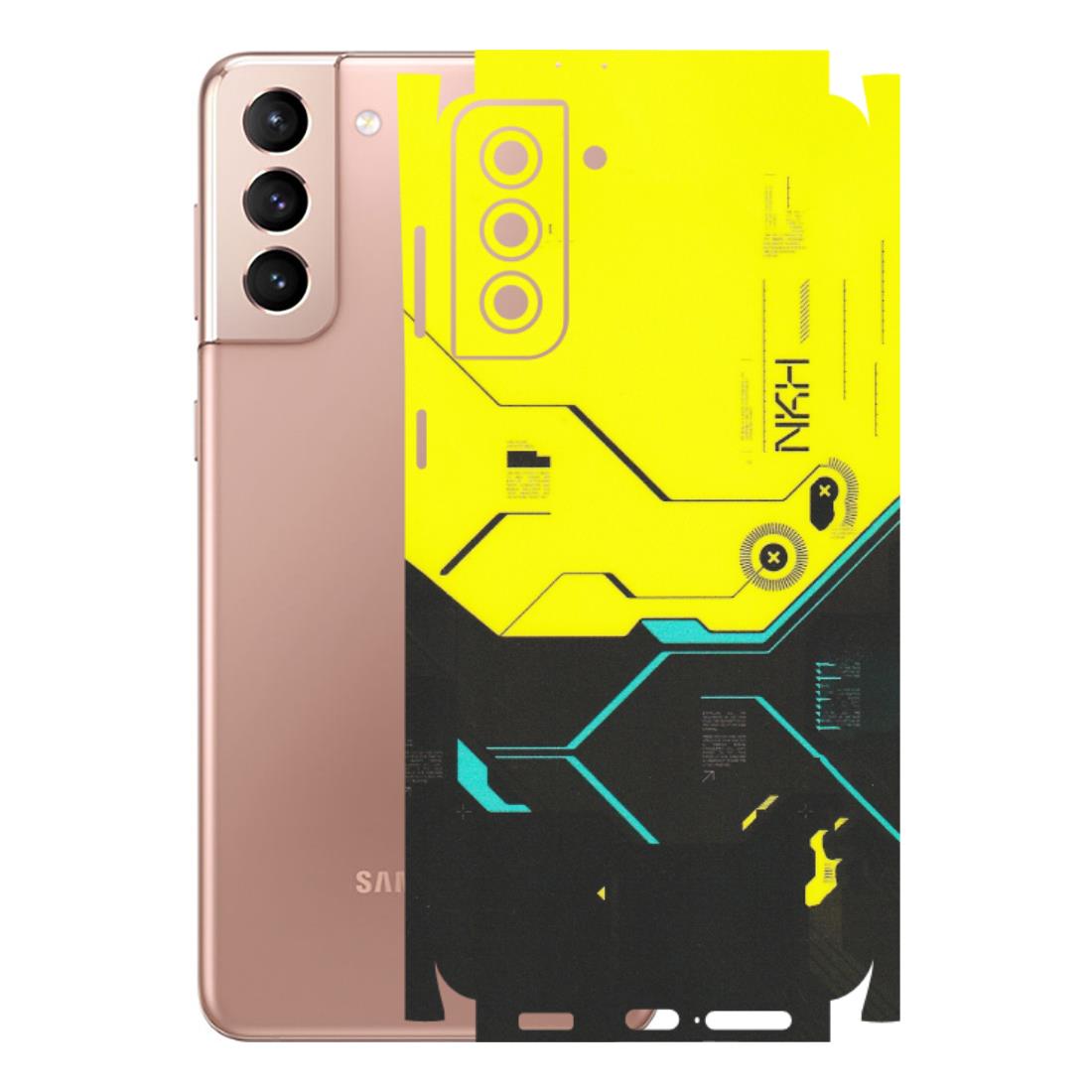 Samsung A/S Series Phone Skins (All Models) - Black Yellow Technica - Matte Finish (M-53) Samsung Galaxy S21 Plus 5G