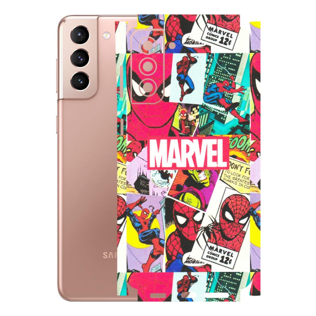 Samsung A/S Series Phone Skins (All Models) - Marvel Comic Spiderman Grafitti - Matte Finish (M-72) Samsung Galaxy S21 Plus 5G