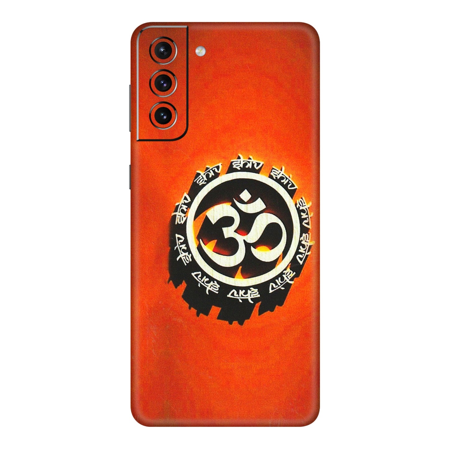 Samsung A/S Series Phone Skins (All Models) - Aum Shiv Orange - 3D Embossed Finish (L-32) Samsung Galaxy S21 Plus 5G
