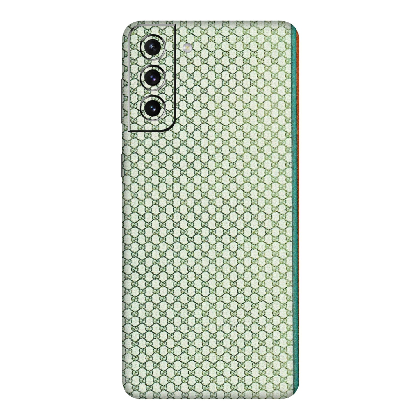 Samsung A/S Series Phone Skins (All Models) - Gucci Fabric Pattern - 3D Embossed Finish (L-73) Samsung Galaxy S21 Plus 5G