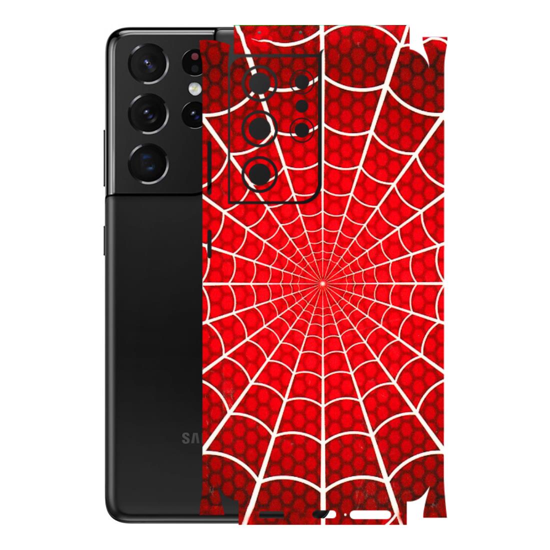 Samsung A/S Series Phone Skins (All Models) - Classic Spidey Web - 3D Embossed Finish (L-115) Samsung Galaxy S21 Ultra 5G
