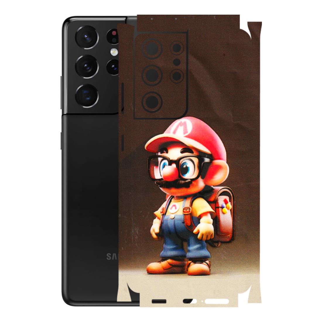 Samsung A/S Series Phone Skins (All Models) - Little Mario - 3D Embossed Finish (L-119) Samsung Galaxy S21 Ultra 5G