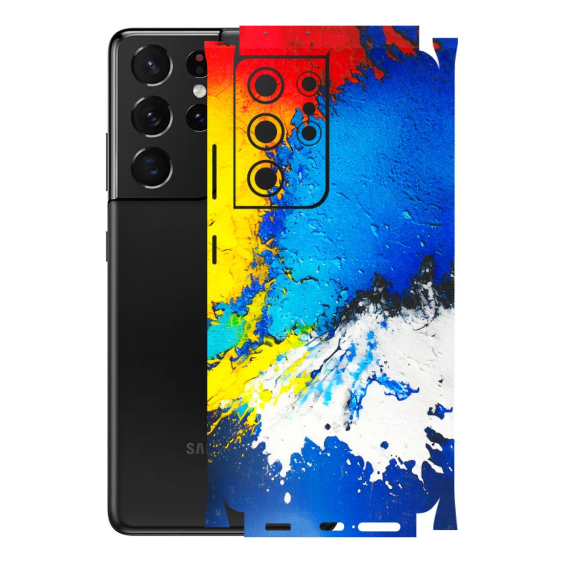 Samsung A/S Series Phone Skins (All Models) - Acrylic Paint Spill - 3D Embossed Finish (L-229) Samsung Galaxy S21 Ultra 5G