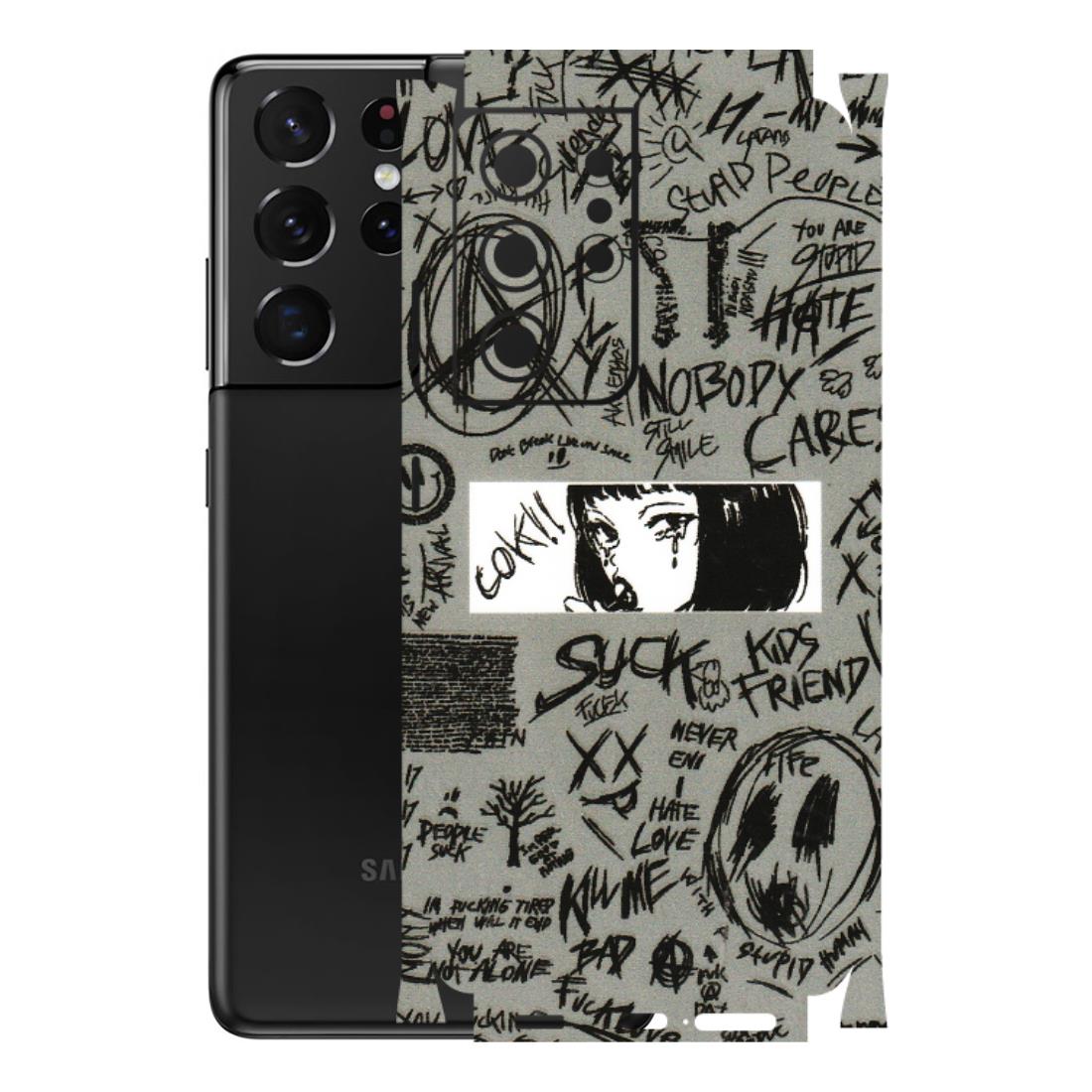 Samsung A/S Series Phone Skins (All Models) - Never Have Love Anime - 3D Embossed Finish (L-260) Samsung Galaxy S21 Ultra 5G