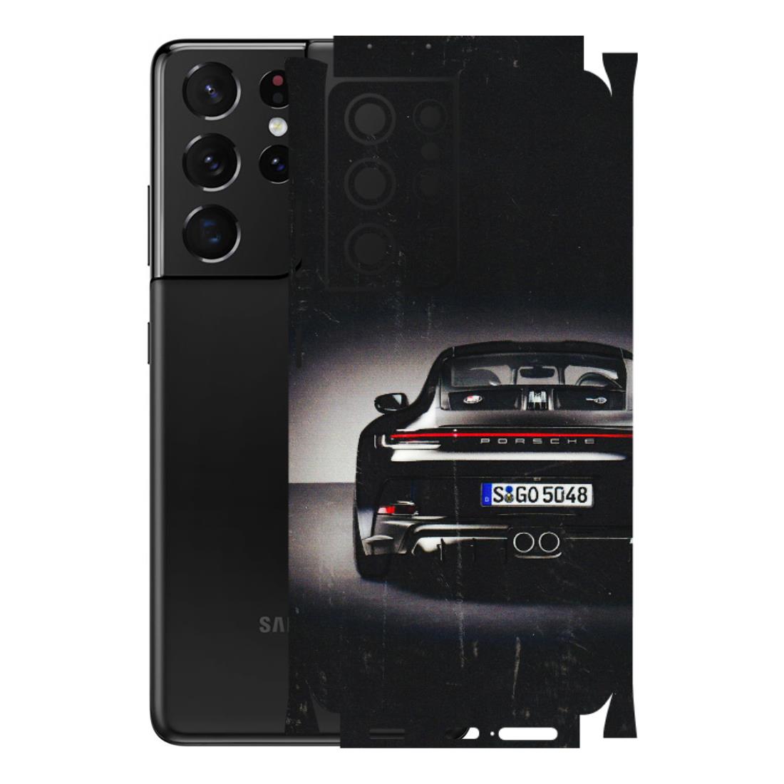 Samsung A/S Series Phone Skins (All Models) - New Black Porsche GT3 - 3D Embossed Finish (L-327) Samsung Galaxy S21 Ultra 5G