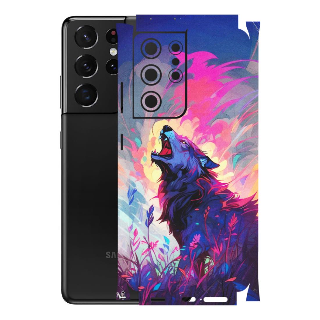 Samsung A/S Series Phone Skins (All Models) - New Wild Wolf Abstract - Matte Finish (M-125) Samsung Galaxy S21 Ultra 5G