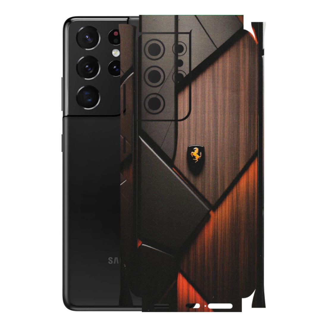 Samsung A/S Series Phone Skins (All Models) - Lambo Beauty Wood Pattern Sober - Matte Finish (M-51) Samsung Galaxy S21 Ultra 5G