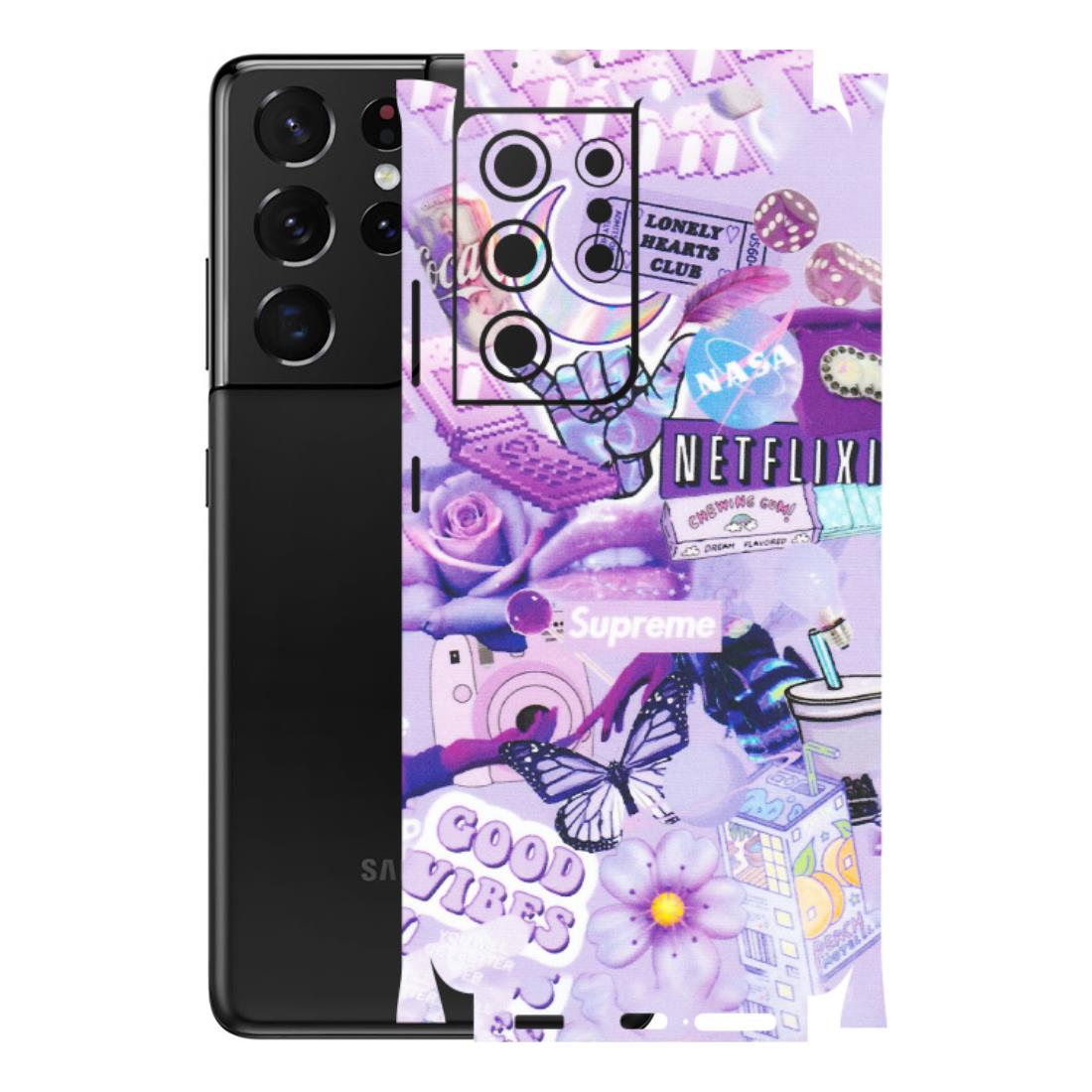Samsung A/S Series Phone Skins (All Models) - Supreme Purple Magic - Matte Finish (M-88) Samsung Galaxy S21 Ultra 5G