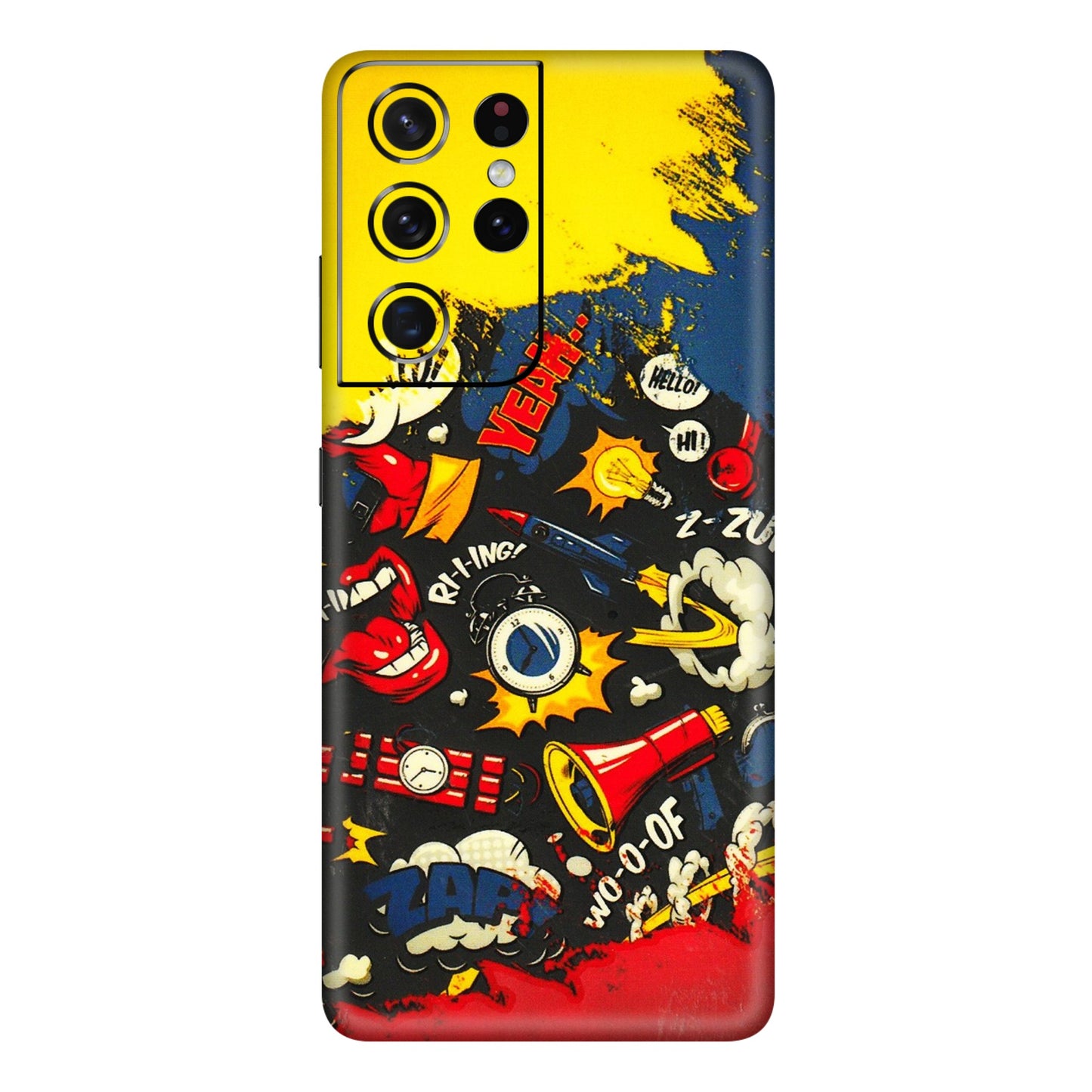 Samsung A/S Series Phone Skins (All Models) - Pacific Doodle Art - 3D Embossed Finish (L-120) Samsung Galaxy S21 Ultra 5G