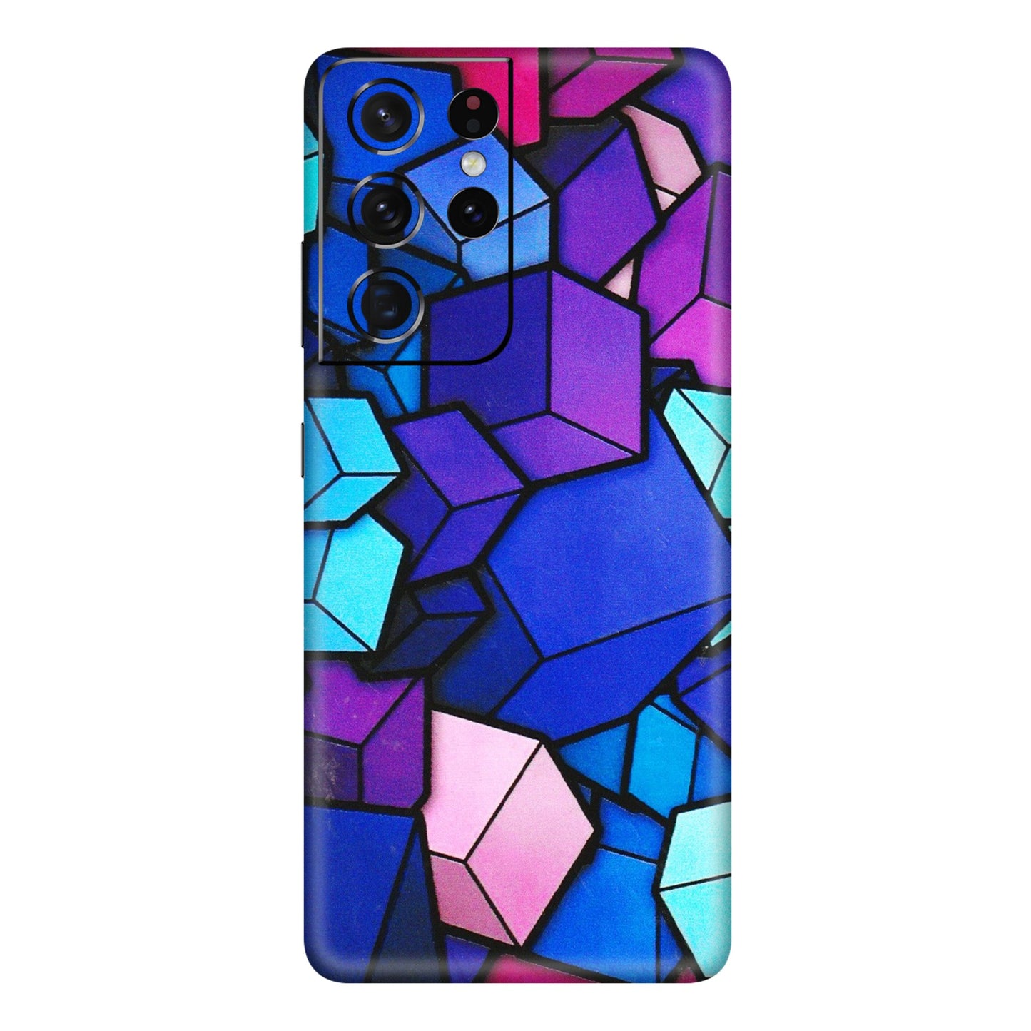 Samsung A/S Series Phone Skins (All Models) - Cube Doodle - 3D Embossed Finish (L-141) Samsung Galaxy S21 Ultra 5G
