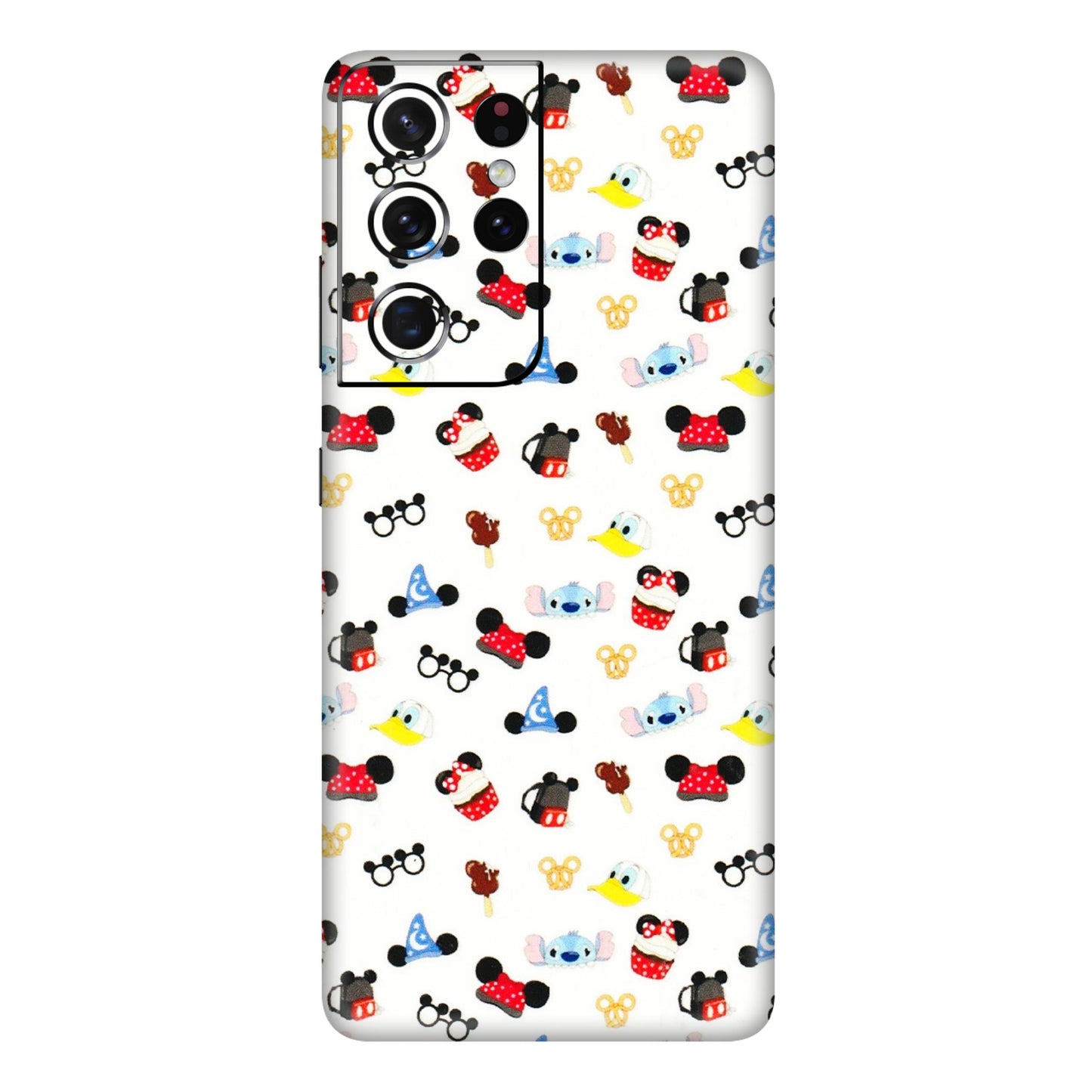 Samsung A/S Series Phone Skins (All Models) - Minnie Mouse & Donald Doodles s - 3D Embossed Finish (L-194) Samsung Galaxy S21 Ultra 5G