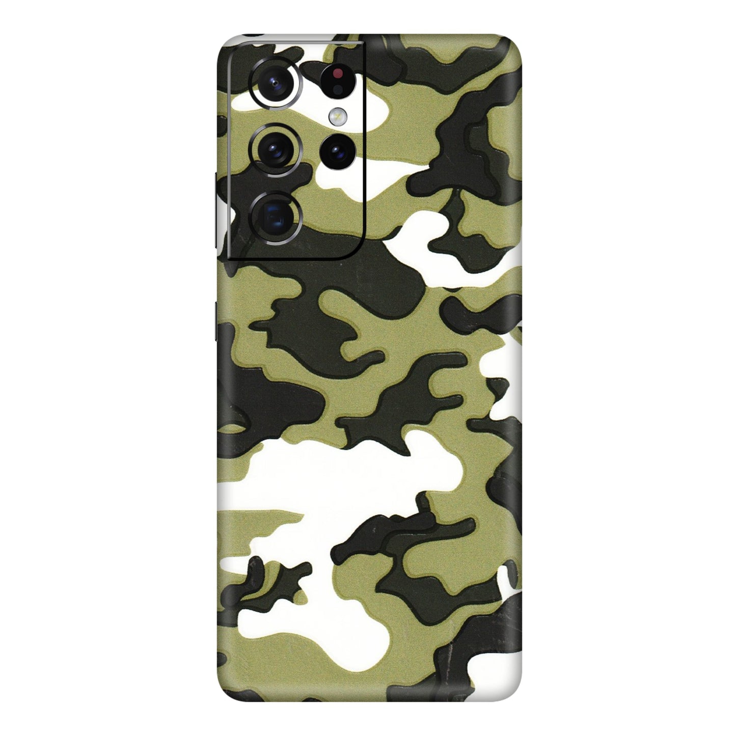 Samsung A/S Series Phone Skins (All Models) - Camouflages White And Green - 3D Embossed Finish (L-243) Samsung Galaxy S21 Ultra 5G