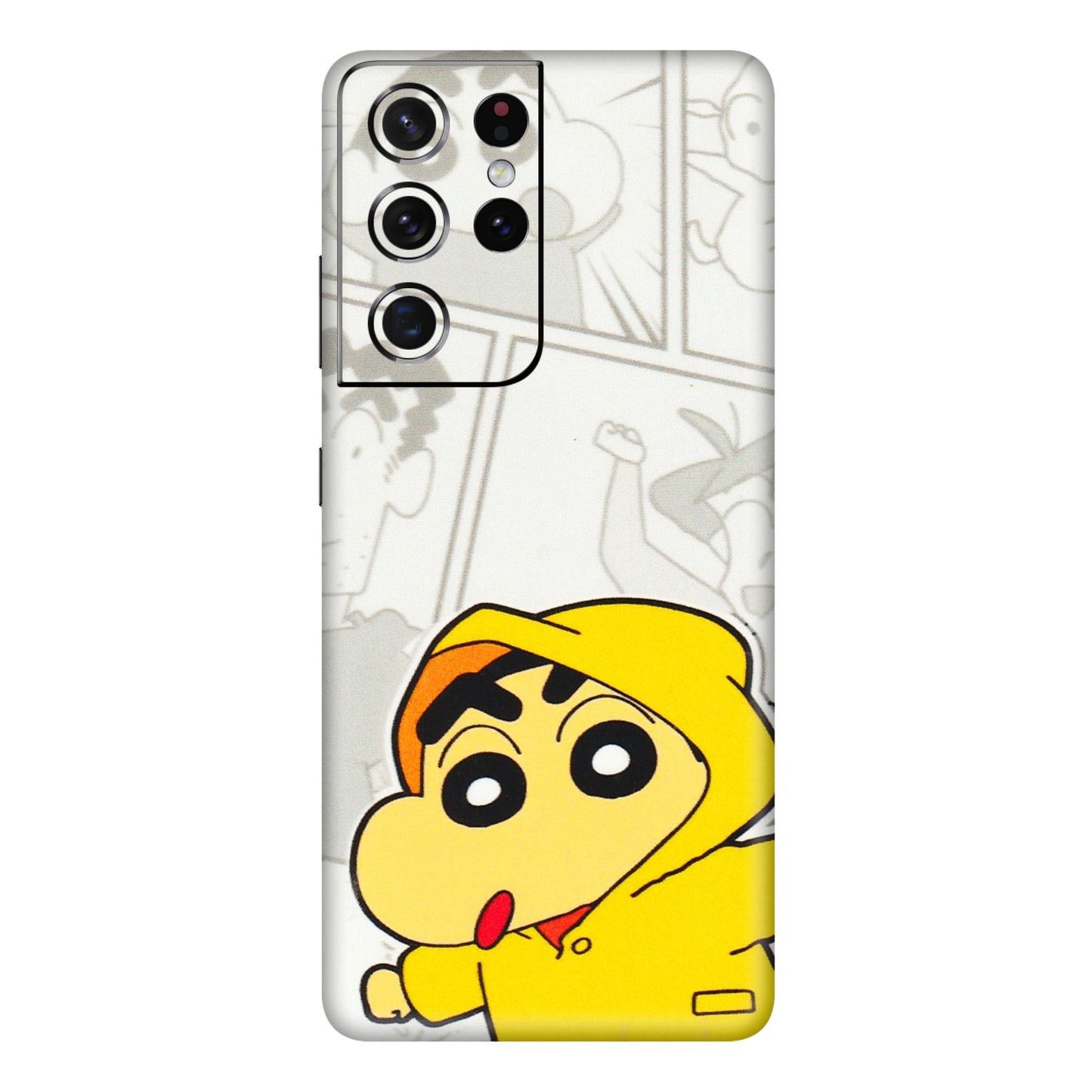 Samsung A/S Series Phone Skins (All Models) - Yellow Shinchan Comic - 3D Embossed Finish (L-246) Samsung Galaxy S21 Ultra 5G