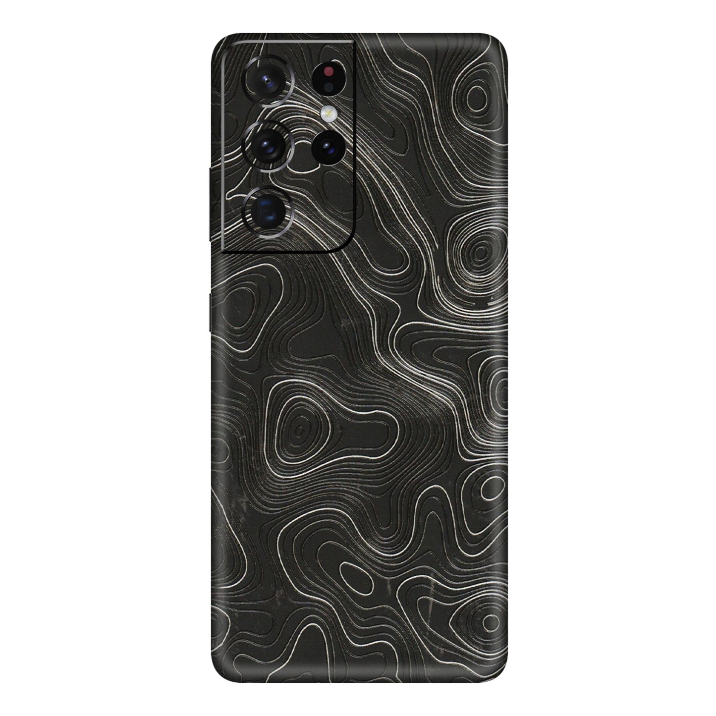 Samsung A/S Series Phone Skins (All Models) - Abstract White Line Map - 3D Embossed Finish (L-269) Samsung Galaxy S21 Ultra 5G