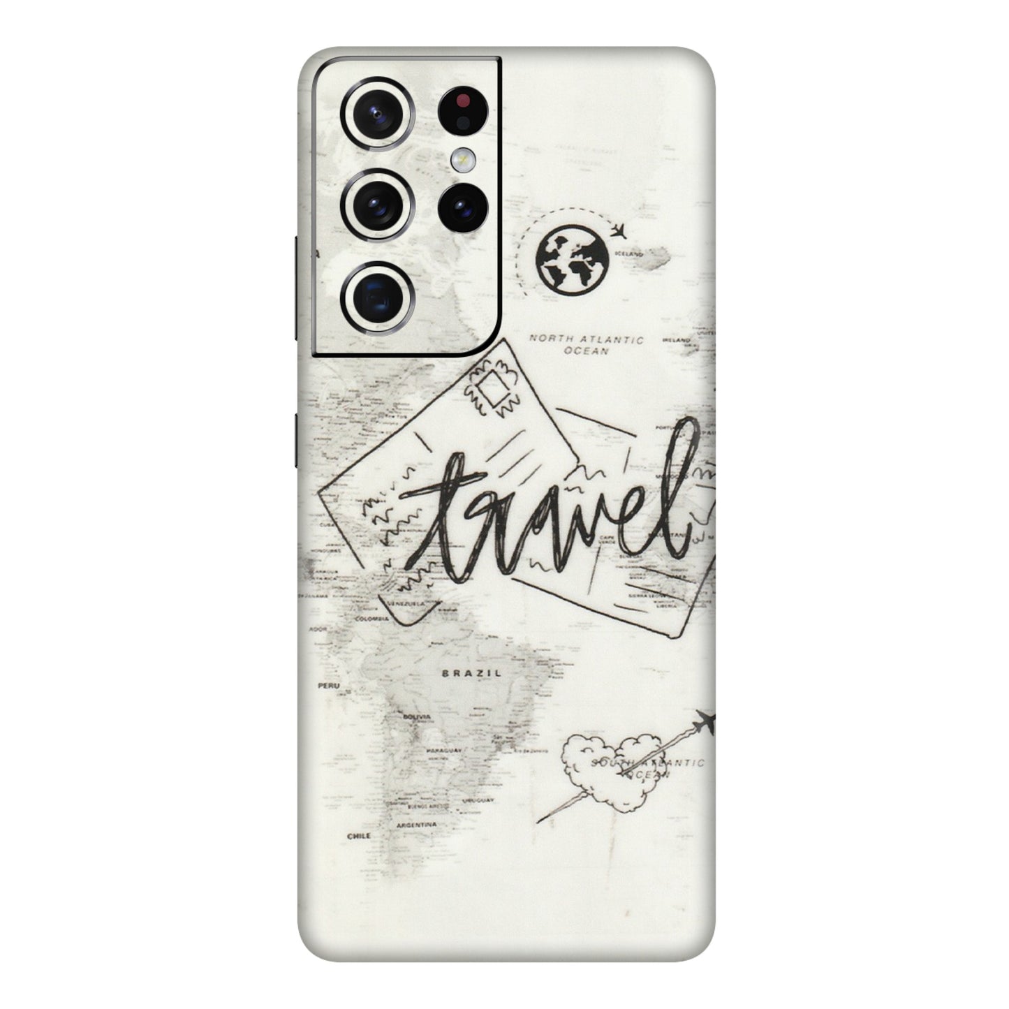 Samsung A/S Series Phone Skins (All Models) - Travel Ticket - Transparent Finish (T-06) Samsung Galaxy S21 Ultra 5G