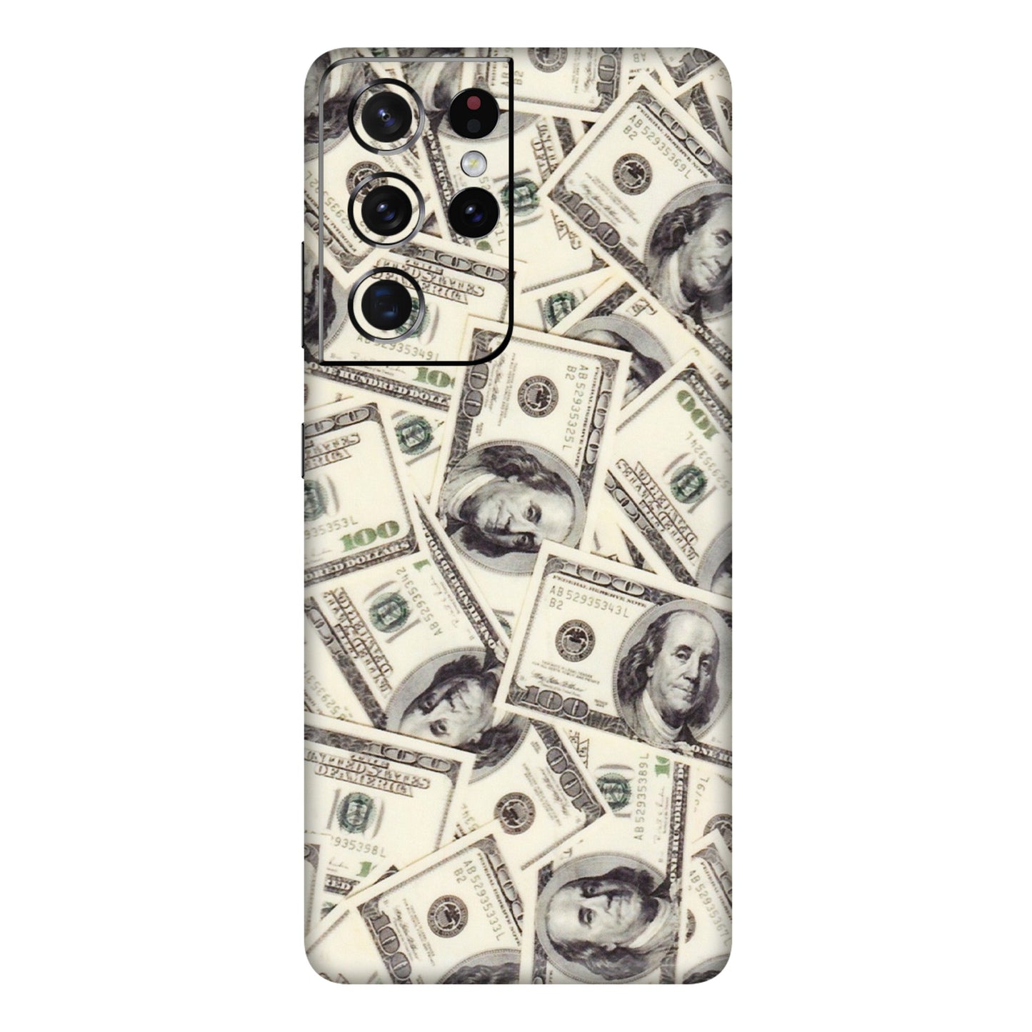 Samsung A/S Series Phone Skins (All Models) - Dollar Lover - Transparent Finish (T-17) Samsung Galaxy S21 Ultra 5G