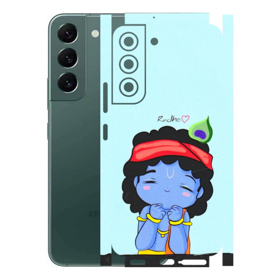 Samsung A/S Series Phone Skins (All Models) - Radhe Radhe Cute Toon - 3D Embossed Finish (L-05) Samsung Galaxy S22