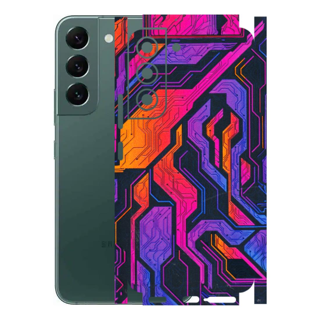 Samsung A/S Series Phone Skins (All Models) - Tech Circuits Futuristic - 3D Embossed Finish (L-07) Samsung Galaxy S22