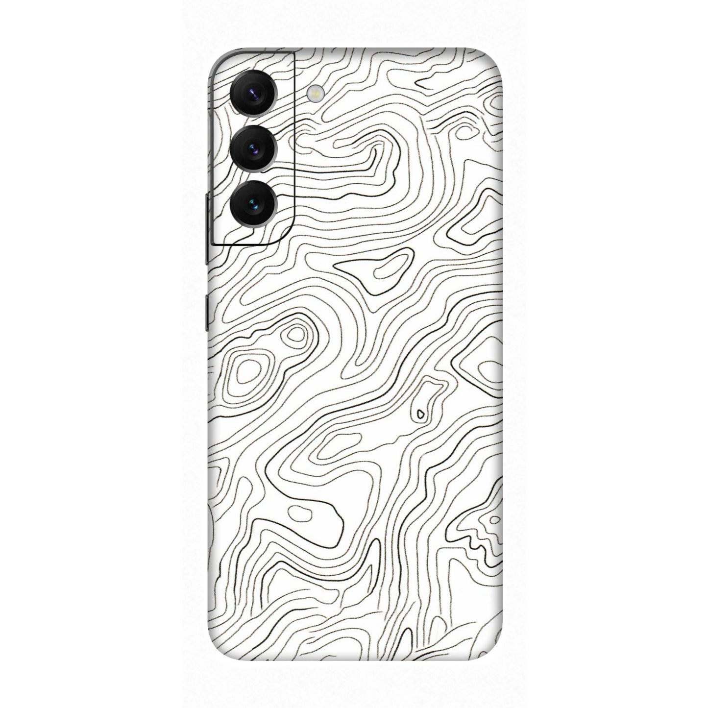 Samsung A/S Series Phone Skins (All Models) - White Black Swirls - 3D Embossed Finish (L-219) Samsung Galaxy S22