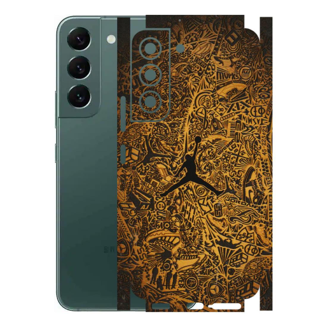 Samsung A/S Series Phone Skins (All Models) - Premium Gold Basketball Player - 3D Embossed Finish (L-236) Samsung Galaxy S22