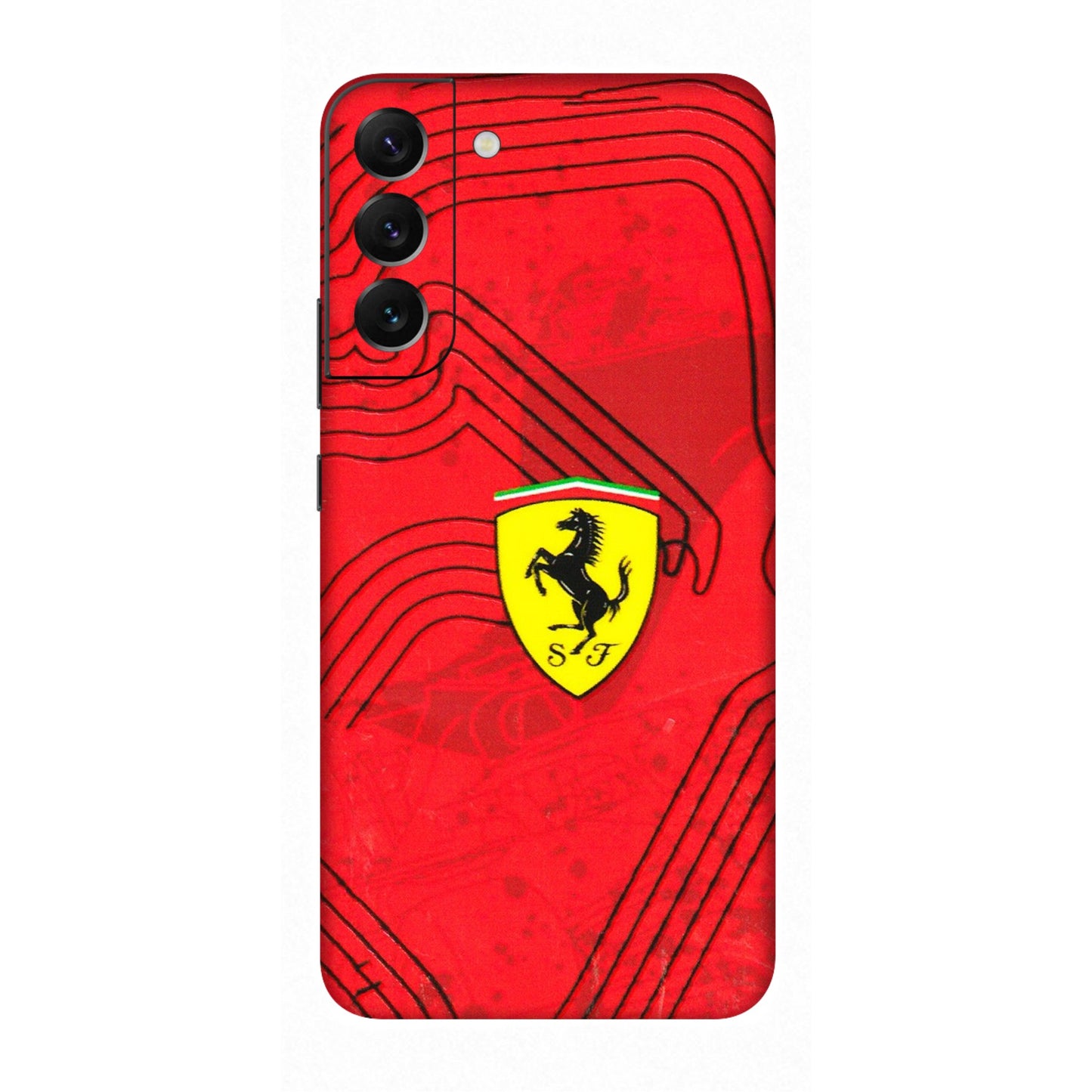 Samsung A/S Series Phone Skins (All Models) - Red Ferrari Logo Stylish - 3D Embossed Finish (L-238) Samsung Galaxy S22
