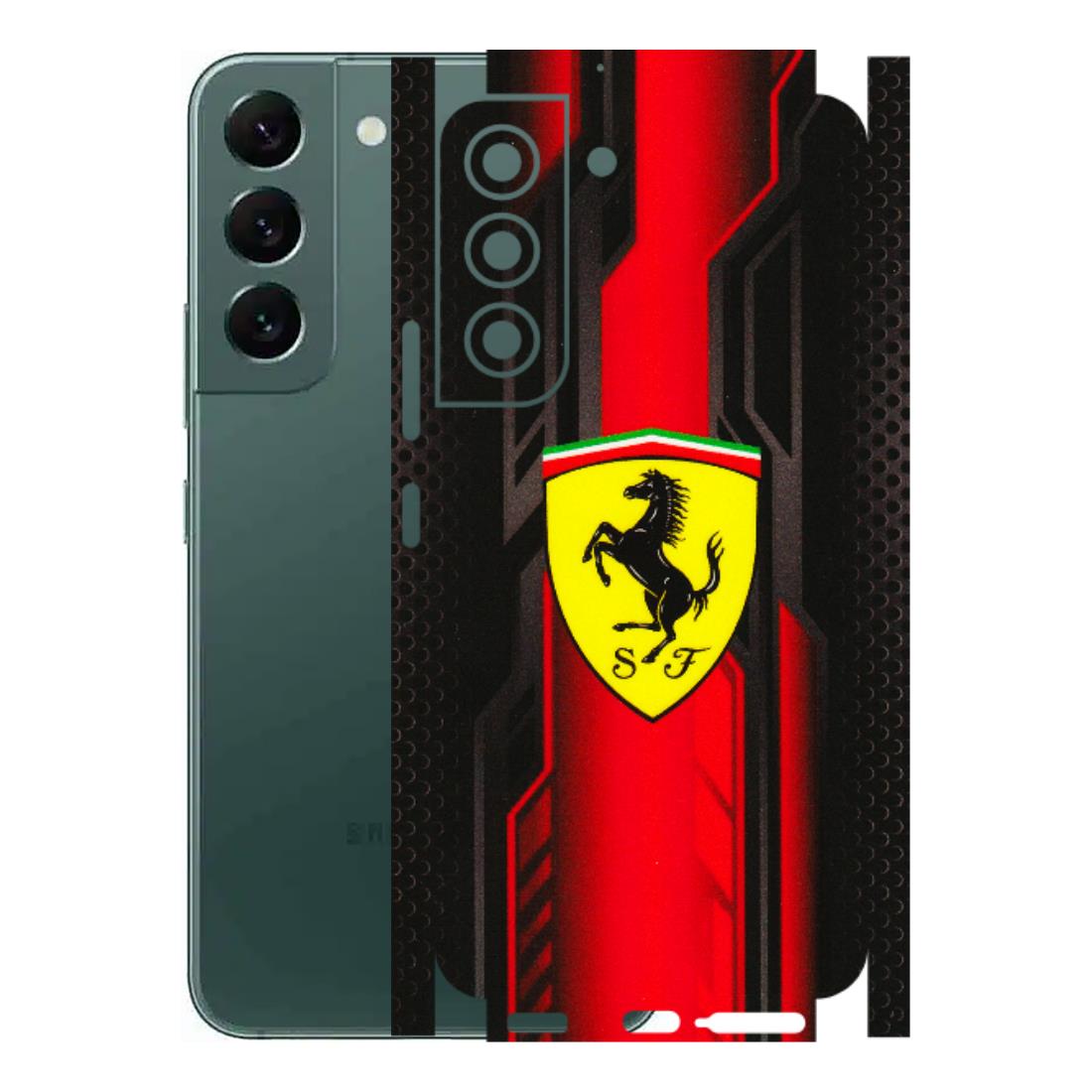Samsung A/S Series Phone Skins (All Models) - Black Ferrari Logo - 3D Embossed Finish (L-253) Samsung Galaxy S22