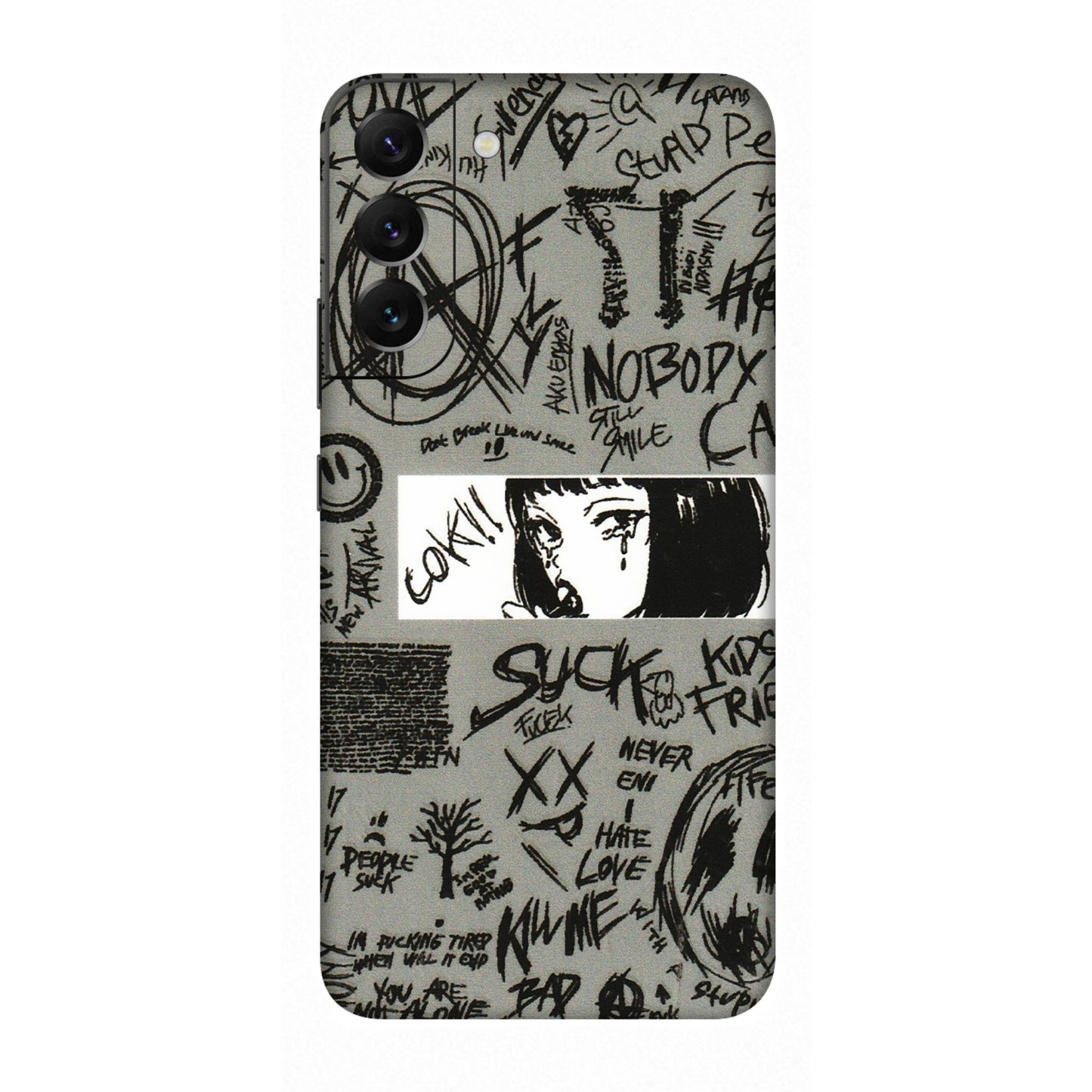 Samsung A/S Series Phone Skins (All Models) - Never Have Love Anime - 3D Embossed Finish (L-260) Samsung Galaxy S22