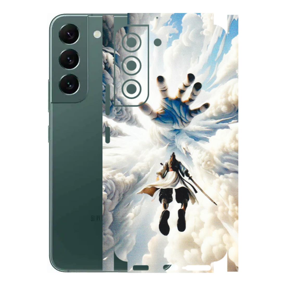 Samsung A/S Series Phone Skins (All Models) - Big Hand With Monkey King - 3D Embossed Finish (L-323) Samsung Galaxy S22
